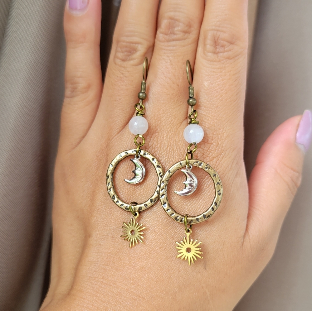 Celestial Boho Rustic Earrings